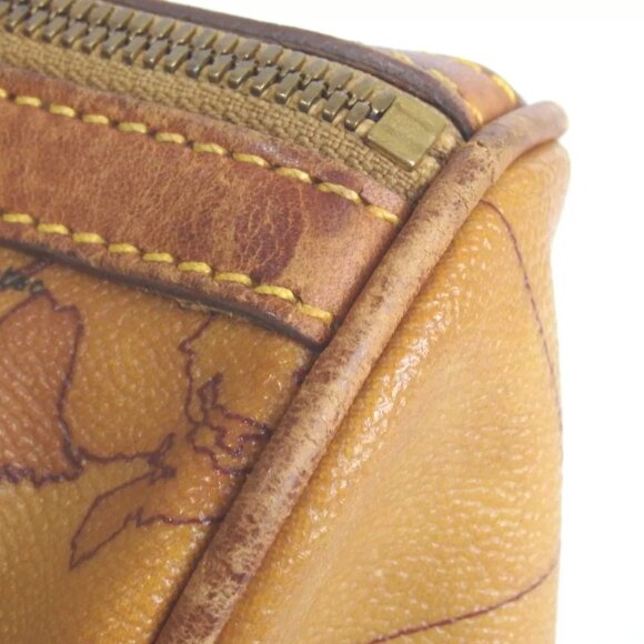 Authentic Alviero Martini Prima Classe Geo Classic Map Satchel Hand Bag - Picture 9 of 15